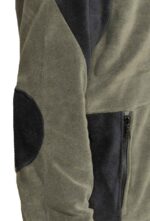 Ανδρική μπλούζα polar fleece Iraklis με φερμουάρ χρώματος χακί-μαύρη IRK-87 - Image 3