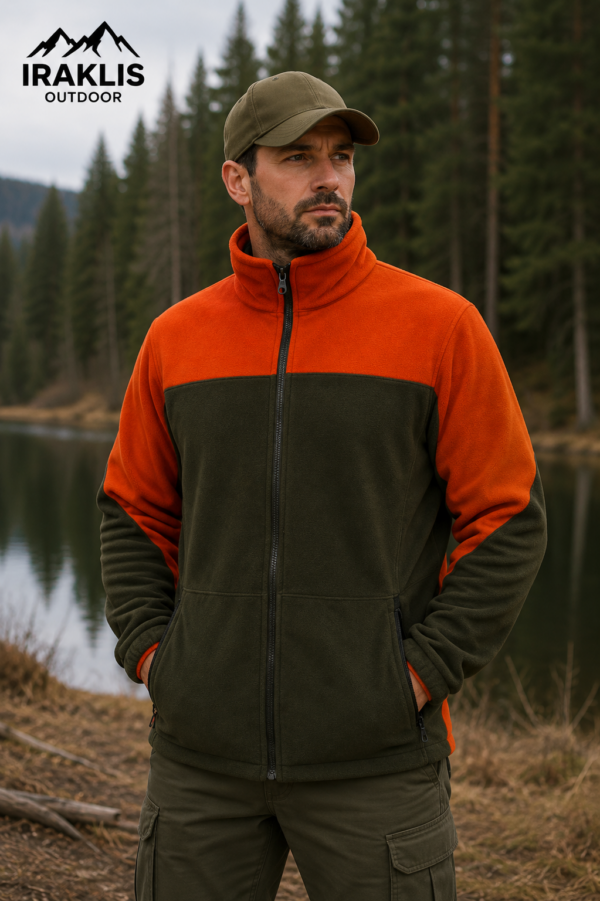 ΖΑΚΕΤΑ polar fleece 350gr ΧΑΚΙ ΠΟΡΤΟΚΑΛΙ κωδ. irk 88