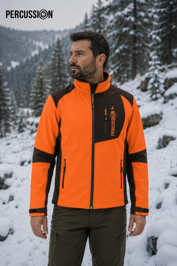 softshell orange hunting jacket percussion κωδ. perc 5