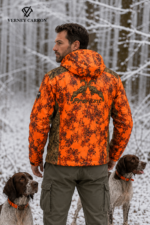ΖΑΚΕΤΑ soft shell ΜΕ ΚΟΥΚΟΥΛΑ verney carron blouson zippen wolf orange snake blaze κωδ. vern 2
