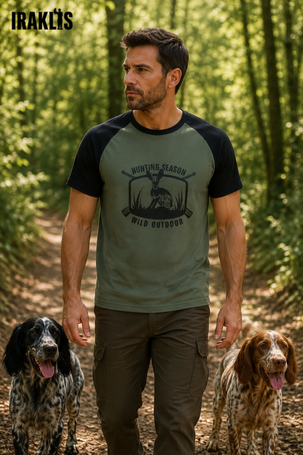 ΜΠΛΟΥΖΑΚΙ t shirt ΔΙΧΡΩΜΟ ΧΑΚΙ ΜΑΥΡΟ / ΜΠΕΚΑΤΣΑ κωδ. irk 166
