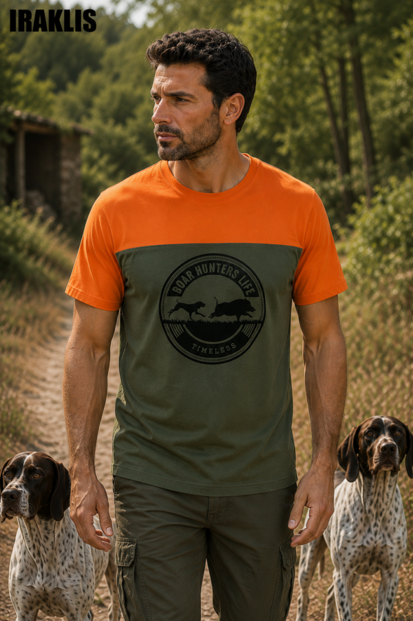 ΜΠΛΟΥΖΑΚΙ t shirt ΔΙΧΡΩΜΟ ΧΑΚΙ ΠΟΡΤΟΚΑΛΙ /ΑΓΡΙΟΓΟΥΡΟΥΝΟ κωδ. irk 124