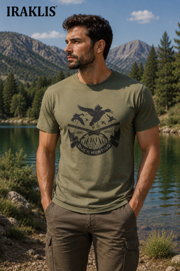 Μπλουζάκι t shirt Χακί “Πάπια” | irk 252