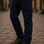 Ανδρικό gandy Παντελόνι cargo μπλε ελαστικό πετροπλυμένο yl9068blue