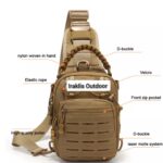Τσάντακι στήθους cross body αδιάβροχο Army Tactical  μπεζ . κωδ. IRK-405 - Image 5