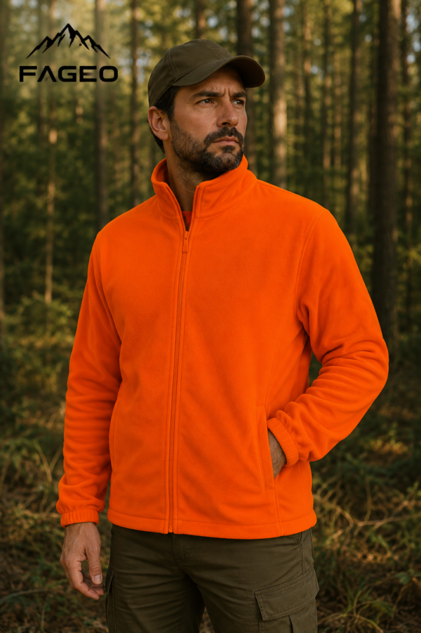Ζακέτα polar fleece Πορτοκαλί 00614 orange