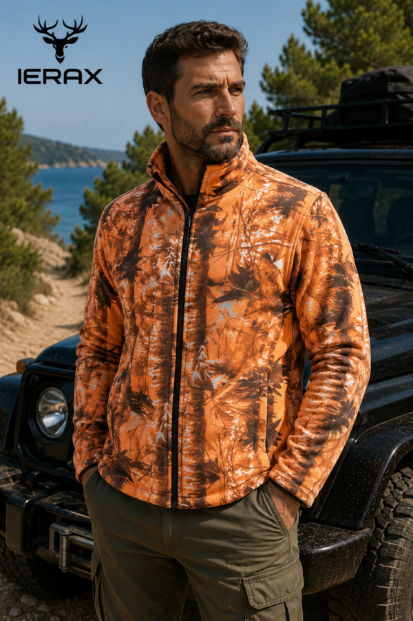 Ζακέτα fleece camo orange ierax κωδ. es 5911 970