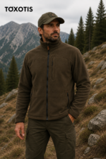 toxotis active wear Ζακέτα microfleece Χακί κωδ. tox 065