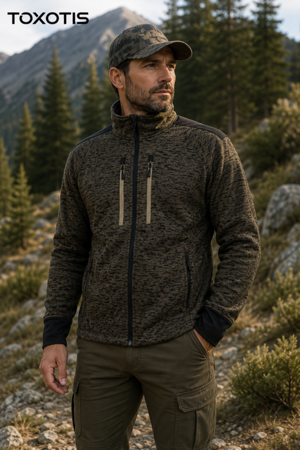 Ζακέτα Ζακέτα knitted fleece 300gr της toxotis active wear tox 055