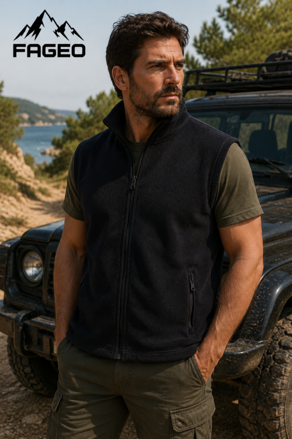Γιλέκο polar fleece μαύρο 300gsm κωδ. fag 0010black