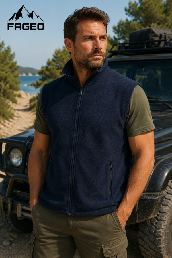Γιλέκο polar fleece μπλε 300gsm κωδ. fag 0010blue