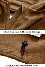 Ζακέτα Tactical Polar Fleece Coyote/Μπεζ με Κουκούλα ESDY-1 - Image 4