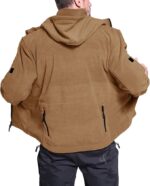 Ζακέτα Tactical Polar Fleece Coyote/Μπεζ με Κουκούλα ESDY-1 - Image 3