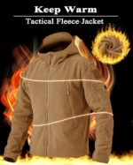 Ζακέτα Tactical Polar Fleece Coyote/Μπεζ με Κουκούλα ESDY-1 - Image 5