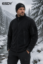 Ζακέτα tactical esdy fleece Μαύρο χωρίς Κουκούλα κωδ. esdy 3