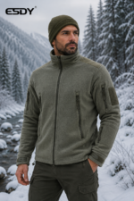 Ζακέτα tactical esdy fleece Χακι χωρίς Κουκούλα κωδ. esdy 2