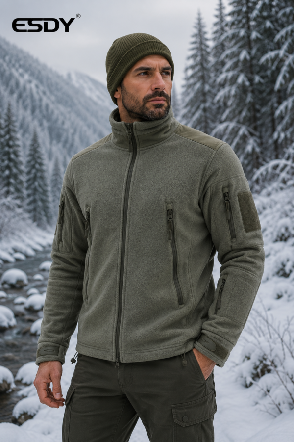 Ζακέτα tactical esdy fleece Χακι χωρίς Κουκούλα κωδ. esdy 2