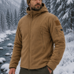 Ζακέτα coyote/Μπέζ tactical polar fleece mε Κουκούλα κωδ. esdy 1