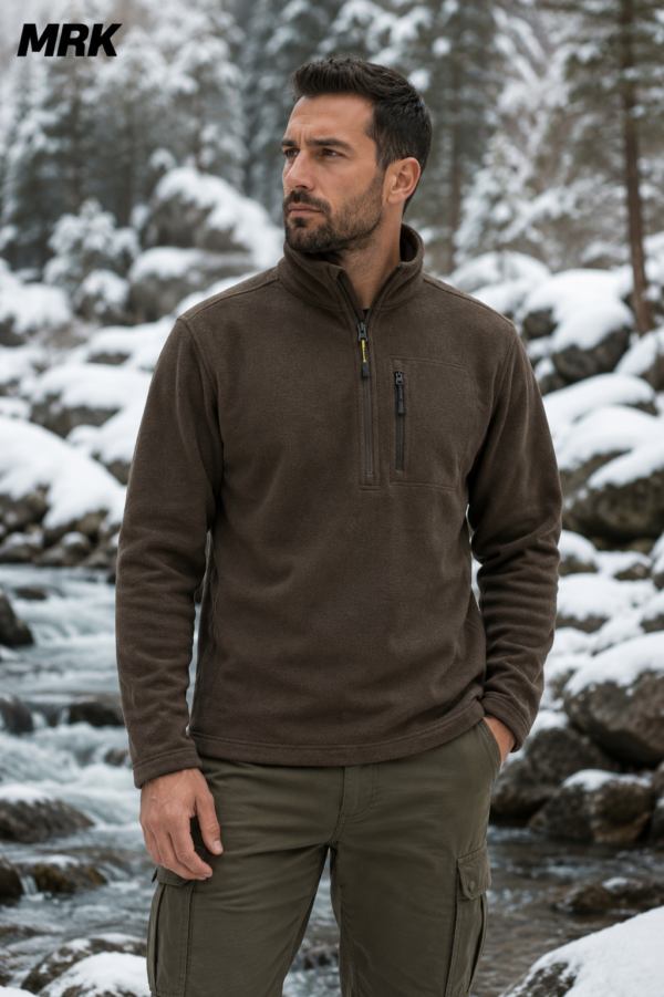 Μπλούζα fleece χακί με microfleece antipilling και βάρος 180 gr/m² κωδ. tox 063