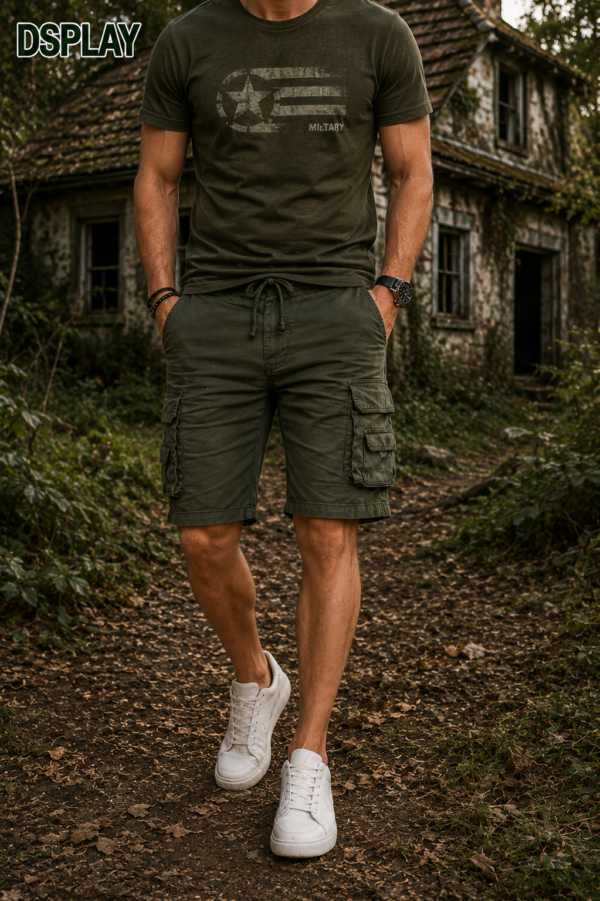 Ανδρικη dsplay Βερμουδα cargo yl17867khaki