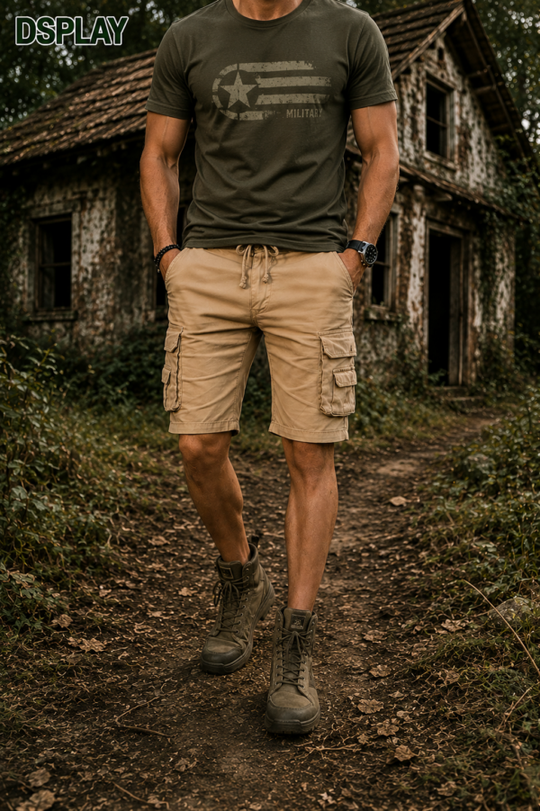 Ανδρικη dsplay Βερμουδα cargo yl17867beige