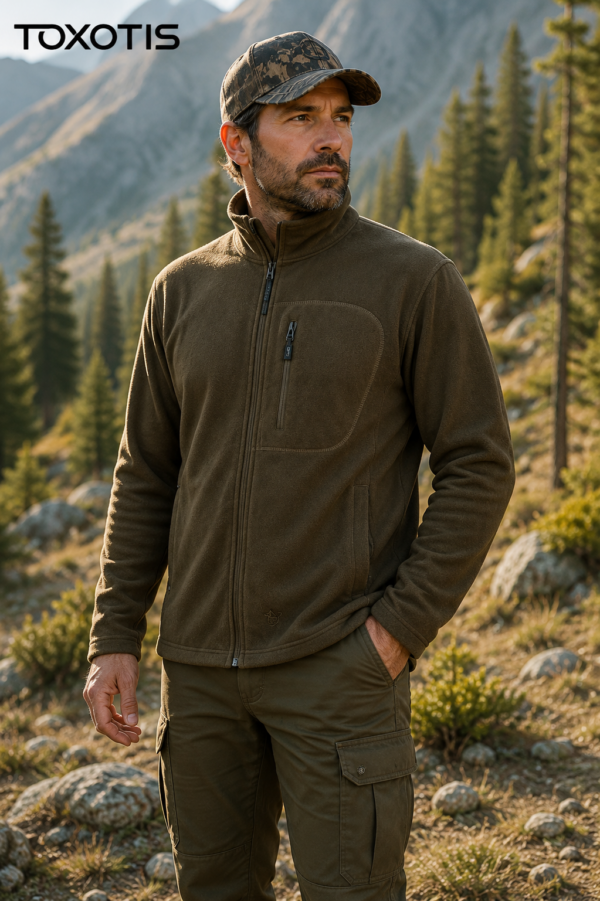 toxotis Ζακέτα microfleece Χακί 200gr κωδ. tox 078n