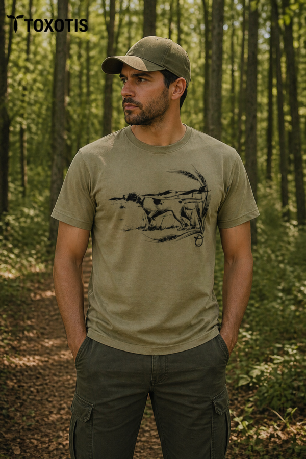 toxotis t shirt Κοντομάνικη Μπλούζα pointer Σκύλος active wear κωδ. tox 05gsdp