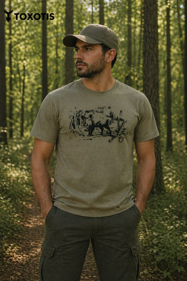 toxotis t shirt Κοντομάνικη Μπλούζα αγριογούρουνο active wear κωδ. tox 05gp